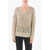 Woolrich V-Neck Perforated Sweater Beige