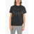 Neil Barrett Jersey Fair-Isle Thunderbolt Crewneck T-Shirt With Tone-On-T Black