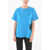 Woolrich Crew-Neck Maxi Tshirt With Patch Monogram Blue