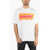 DSQUARED2 Crew Neck Waves Logo Slouch Fit T-Shirt White