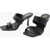 ASH 10Cm Braided Rafia Malibu Sandals With Square Toe Black