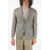 CORNELIANI Plaid Checked 2-Buttons Sportswear Blazer With Side Vents Gray
