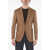 CORNELIANI Silk Side Vents Notch Lapel Gate 2-Button Blazer Brown