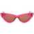 THE ATTICO 'Dora' Sunglasses DORA MAROON SILVER RED