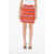 P.A.R.O.S.H. Zipped Striped Plutone Skirt Orange
