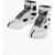 Maison Margiela Reebok Paint Effect Leather Tabi High Top Sneakers With Cuto White