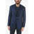 CORNELIANI Silk Gate Side Vents Patch Pocket 2-Button Blazer Blue