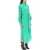 MSGM Jacquard Satin Shirt Dress TROPICAL GREEN