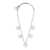 Alessandra Rich Crystal Necklace With Heart Pendants SILVER