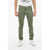 Balmain Biker Detail Cotton Cargo Pants Green