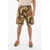 DSQUARED2 Camouflage Pattern Cargo Shorts With Elastic Waistband Multicolor