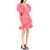 MSGM Draped Mini Dress HOT PINK