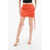 Sacai Silk-Blend-Satin Miniskirt With Cargo Pockets Orange