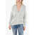 Brunello Cucinelli V-Neck Ribbed Cardigan Gray