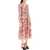 SALONI 'Yara' Silk Midi Dress QUILL ROSE