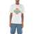JUST DON Maxi Printed Front Crew-Neck T-Shirt White