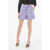 REMAIN Cuffed Hem Leather Single Pleated Shorts Violet