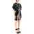 ROTATE Birger Christensen Short Dress With Maxi Sequins BLACK