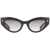Alexander McQueen Cat-Eye Sunglasses Spike Studs BLACK