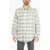 424 Cotton And Linen Embroidered Checked Shirt White