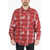 424 Checkered Linen-Blend Shirt With Paisley Motif Red