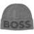 Hugo Boss Knit Hat With Logo GREY