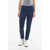 Alberta Ferretti Athleisure Logo Embroidered Cotton Sweatpants Blue