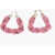 Bottega Veneta Soft-Leather Silver Fold Triangle Hoop Earrings Pink