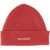 SPORTY&RICH Beanie Hat With Logo Embroidery RED