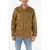 Diesel Cotton S-Raff Overshirt With Zip Closure Brown
