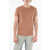 Diesel Red Tag Solid Color T-Worky-Dov-Pe Crew-Neck T-Shirt With Pa Brown