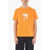 Emporio Armani Sustainability Project Ribbed Crew-Neck T-Shirt With Letteri Orange