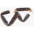 Bottega Veneta Enameled Fold Triangle Hoop Earrings Brown