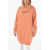Diesel Brushed Cotton D-Robbie-Ind Sweat Dress With Printed Logo Orange