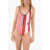 Diesel Two Tone Bfsw-Lyass One Piece Swimsuit With Front Zip White