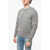 Off-White Solid Color Crew-Neck Sweater Gray