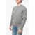 Off-White Crew Neck Off-Basic Wool Sweater Gray