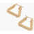 Bottega Veneta Gold-Plated 18K Silver Cord Triangular Earrings Gold