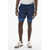 Versace Double-Layered Track Shorts With Logo Patch Blue