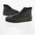 Diesel Denim S-Principia High-Top Sneakers With Leather Trimmings Black