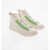 Diesel Paint Sole Cotton And Leather S-Athos High Top Sneakers White