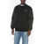 KhrisJoy Crewneck Sweatshirt With Satin Inserts Black