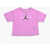 Nike Air Jordan Logo Printed Solid Color Crew-Neck T-Shirt Pink
