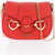 Moschino Love Faux Leather Big Heartbit Crossbody Bag With Golden Cla Red