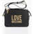 Moschino Love Faux Leather Crossbody Bag With Golden Logo Black