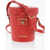 Moschino Love Leather Bucket Bag With Turn Lock Closure Red