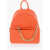 Moschino Love Quilted Faux Leather Backpack With Matched Pouch Orange