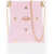 Moschino Love Faux Leather Crossbody Bag With All-Over Golder Hearts Pink