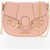 Moschino Love Faux Leather Saddle Bag With Golden Heart Shaped Clamp Pink