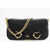 Moschino Love Faux Leather Shoulder Bag With Golden Chain Black